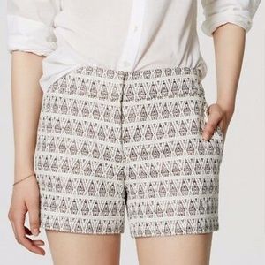 Loft Women's 4 Jacquard Chino Metallic Shorts